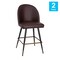 Flash Furniture 2PK 26" Brown LeatherSoft Armless Counter Stool AY-1026H-26-BR-GG - alternate 5